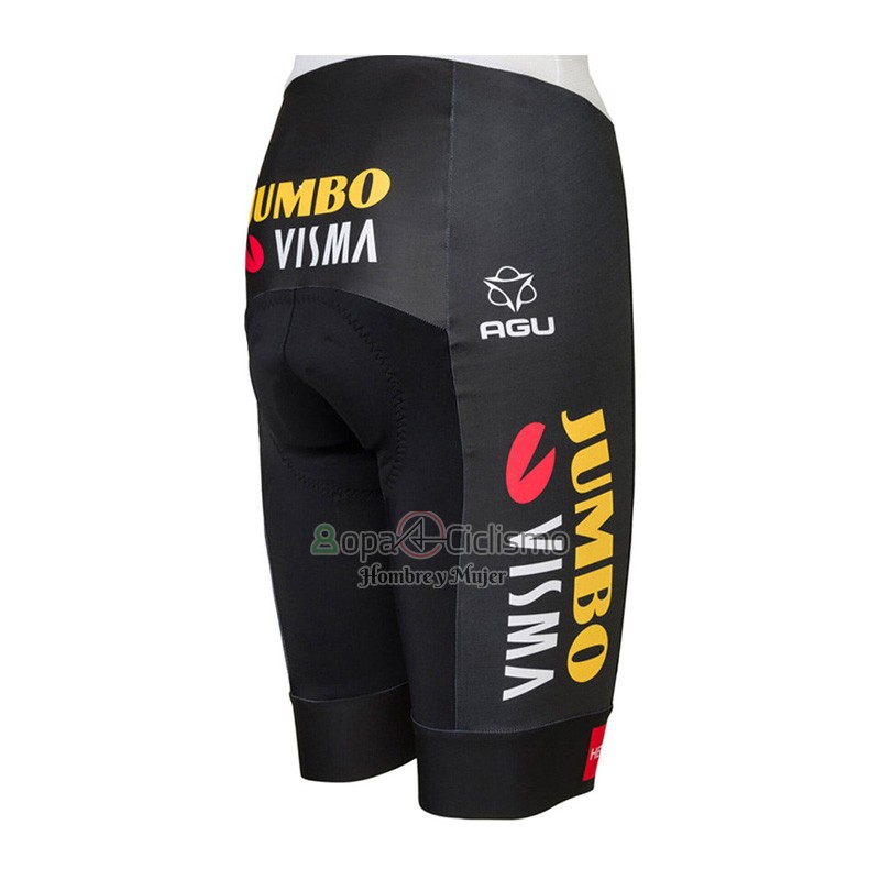 Jumbo Visma Ropa Ciclismo Culotte Corto 2023 Mangas Cortas Profundo Negro
